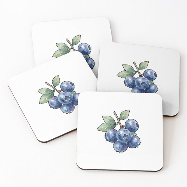 Item preview, Watercolor Blueberries Aesthetic Sticker designed and sold by sillyweas.