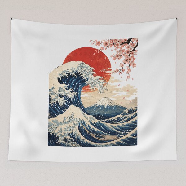 Item preview, Japanese Great Wave Wall Art designed and sold by GrzywaM.