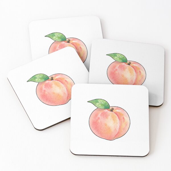 Item preview, Watercolor Peach Soft Aesthetic Sticker designed and sold by sillyweas.