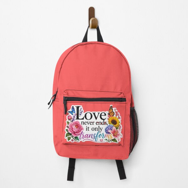 Item preview, Love Never Ends It Only Transforms - Vibrant Floral Butterfly Sticker designed and sold by Scro-Ciob-Shop.