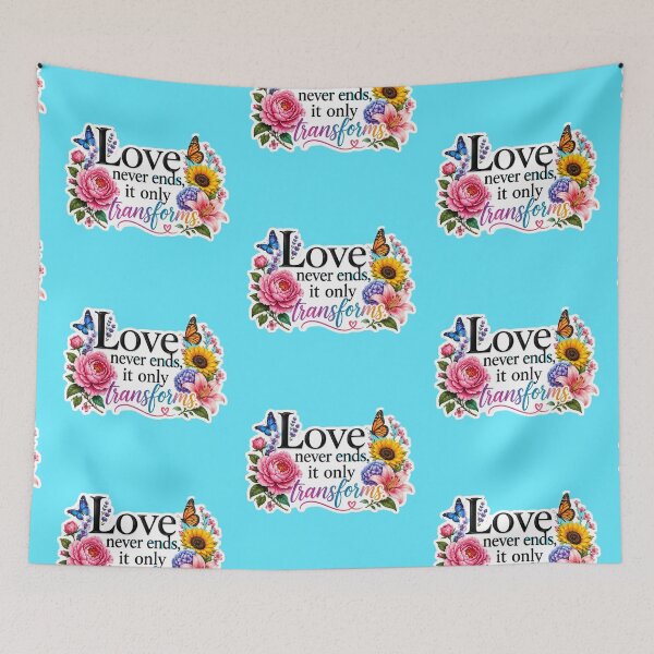 Item preview, Love Never Ends It Only Transforms - Vibrant Floral Butterfly Sticker designed and sold by Scro-Ciob-Shop.