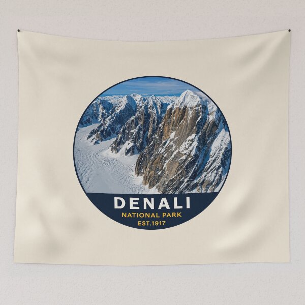 Item preview, Denali National Park Retro Mountain Wilderness designed and sold by Gideon Emmerich.