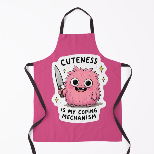 Item preview, Funny Inappropriate Cuteness Is My Coping Mechanism Funny Monster Sticker | Cute Dark Humor Cartoon designed and sold by Bhaskar Digital Art.