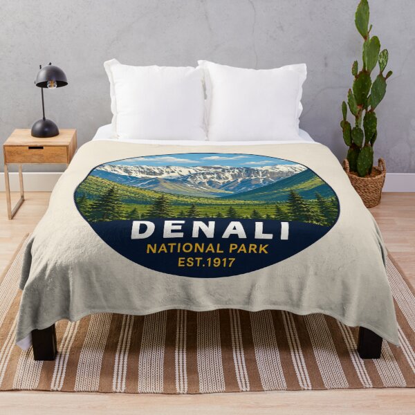 Artikelvorschau, Denali Nationalpark Retro Mountain Wilderness entworfen und verkauft von Gideon Emmerich.