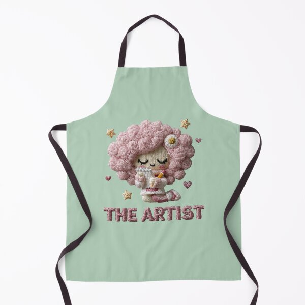 Item preview, The Artist Cute Writer Doll Embroidery Design designed and sold by MegaNovaArt.