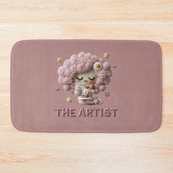 Item preview, The Artist Cute Writer Doll Embroidery Design designed and sold by MegaNovaArt.