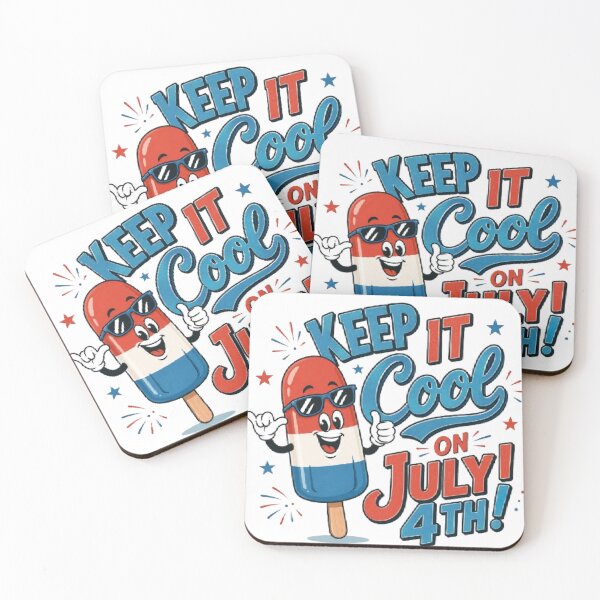 Item preview, Keep It Cool on July 4th Popsicle | Funny Fourth of July Patriotic Ice Cream Design designed and sold by AveniaOficial.