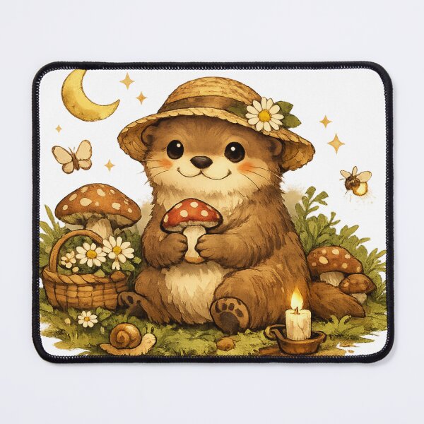 Item preview, Cute Otter Shirt – Cozy Cottagecore Forest Friend designed and sold by Shadowframe Studios.