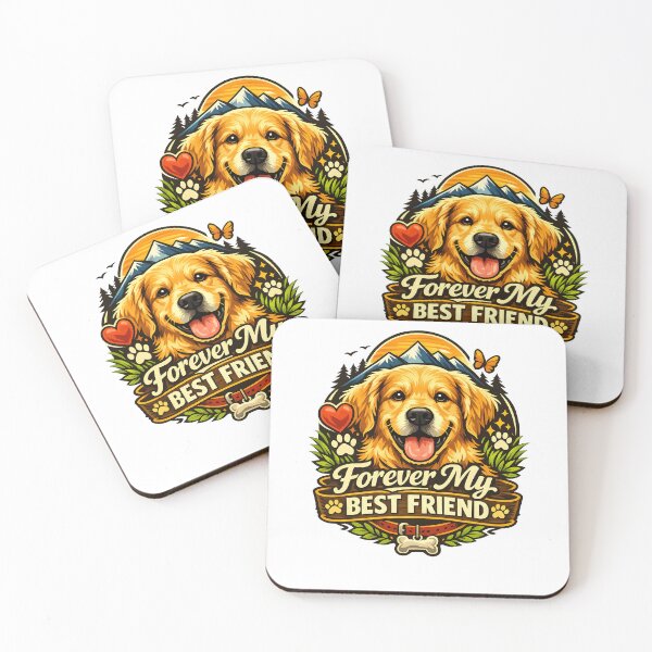 Item preview, Forever My Best Friend Golden Retriever Puppy Mountain Sunset Dog Lover Design designed and sold by Sahil Randhawa.