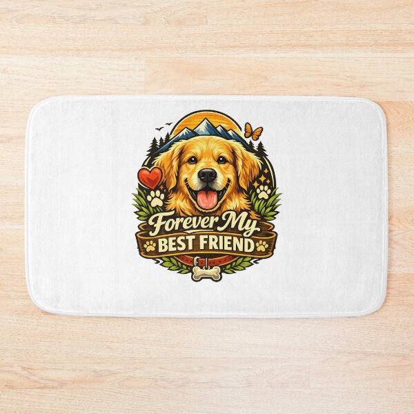 Item preview, Forever My Best Friend Golden Retriever Puppy Mountain Sunset Dog Lover Design designed and sold by Sahil Randhawa.