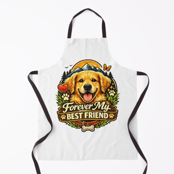 Item preview, Forever My Best Friend Golden Retriever Puppy Mountain Sunset Dog Lover Design designed and sold by Sahil Randhawa.