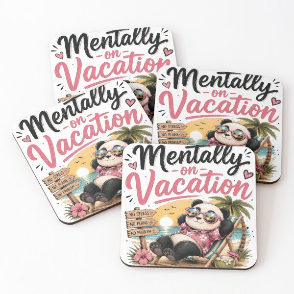 Item preview, Mentally On Vacation Panda designed and sold by Odd Culture Supply.