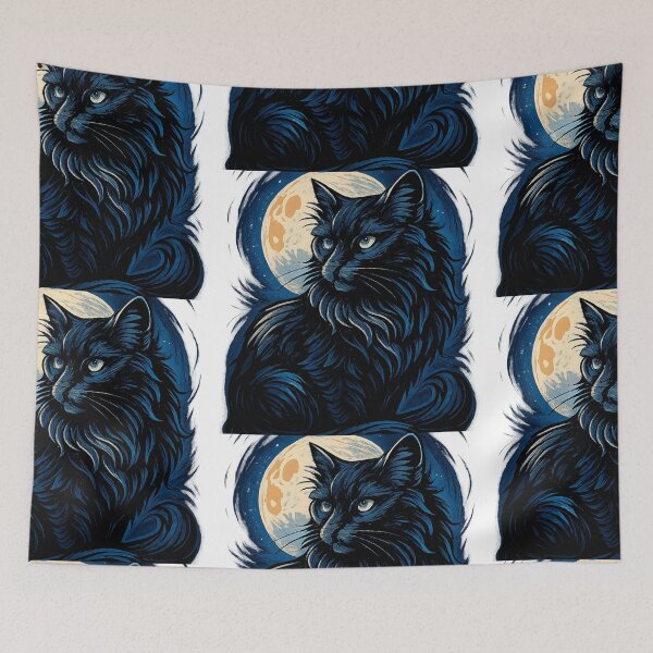 Item preview, Copy of Copy of Copy of Copy of Copy of Black Cat Moon Celestial Witchy Aesthetic Gothic Cat Design Sticker & T-Shirt designed and sold by Cat-astrophes.