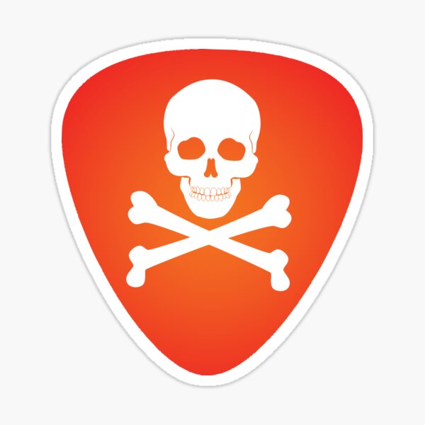 Item preview, Plectrum skull musician guitarist designed and sold by RAWWR.