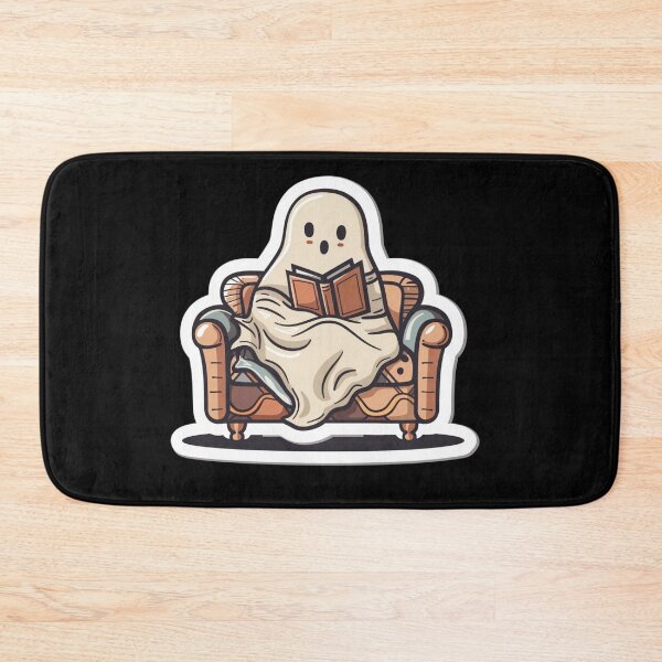 Item preview, Cozy Ghost Reading Book Aesthetic Die Cut Sticker designed and sold by VectorForge.