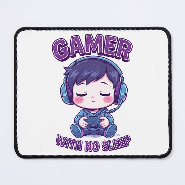 Item preview, Gamer With No Sleep Cute Chibi Gaming Boy designed and sold by ThunderRed.