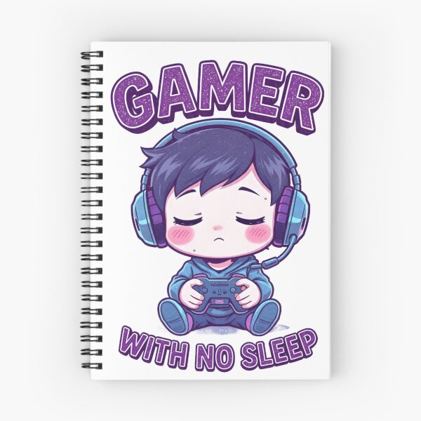 Item preview, ​Gamer With No Sleep Cute Chibi Gaming Boy designed and sold by ThunderRed.