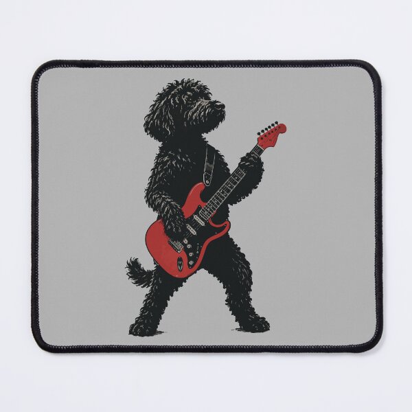 Item preview, Vintage Goldendoodle Rock Playing Guitar Funny Dog designed and sold by khallidaart.
