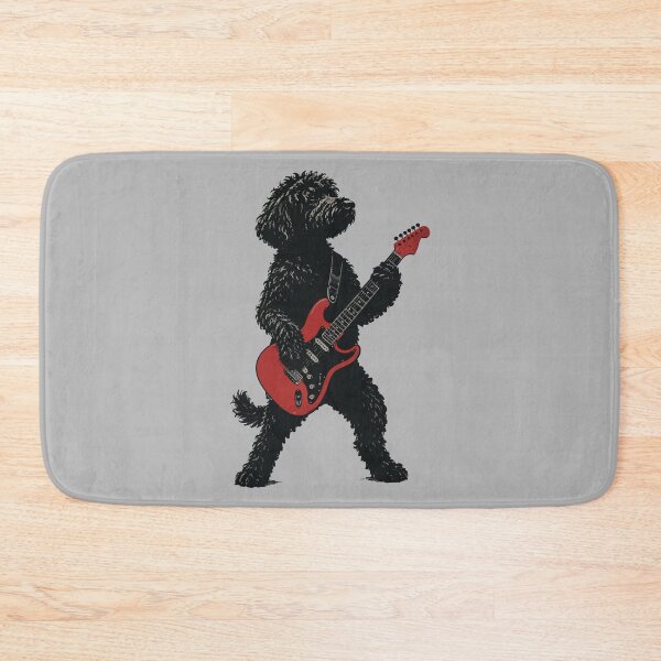 Item preview, Vintage Goldendoodle Rock Playing Guitar Funny Dog designed and sold by khallidaart.