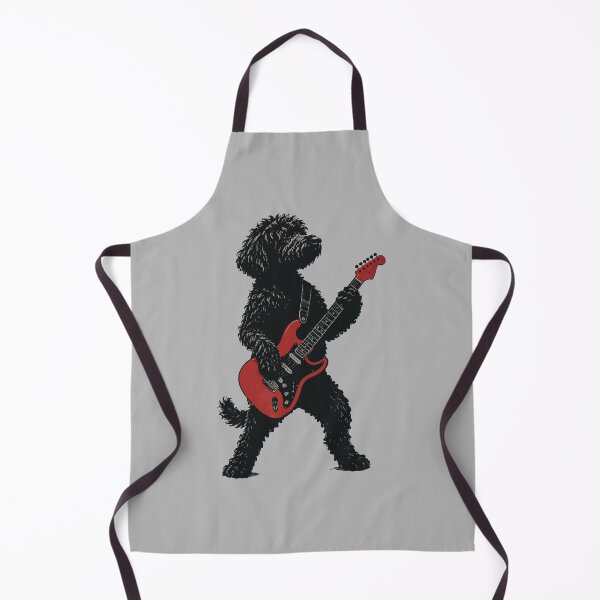 Item preview, Vintage Goldendoodle Rock Playing Guitar Funny Dog designed and sold by khallidaart.