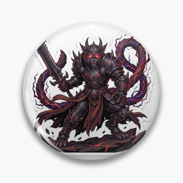 Item preview, Demonic Nekomata Warlord Anime Sticker designed and sold by uegi.