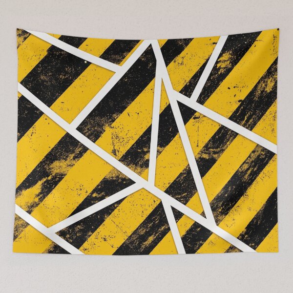 Item preview, Grunge Geometric Hazard Stripes designed and sold by TOM JACK.
