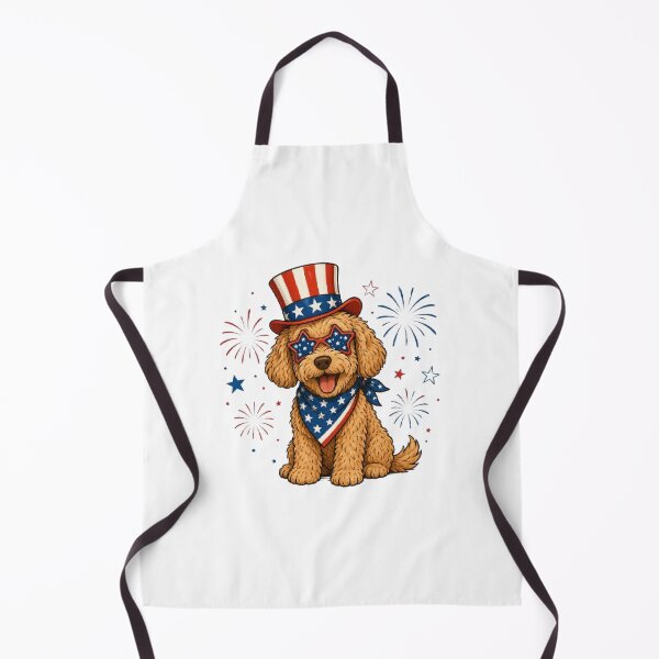 Item preview, Patriotic Goldendoodle Dog | Funny Fourth of July American Flag Puppy designed and sold by AveniaOficial.