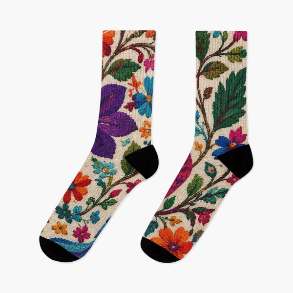 Item preview, Traditional Mexican Folk Art Colorful Embroidered Bird Floral designed and sold by BrainCurves.