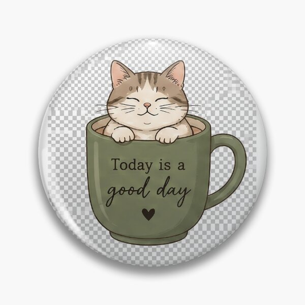 Item preview, Today Is a Good Day | Cute Cat in Coffee Mug | Kawaii Cat Lover Quote | Cozy Coffee Aesthetic Gift designed and sold by Sara-Ai.