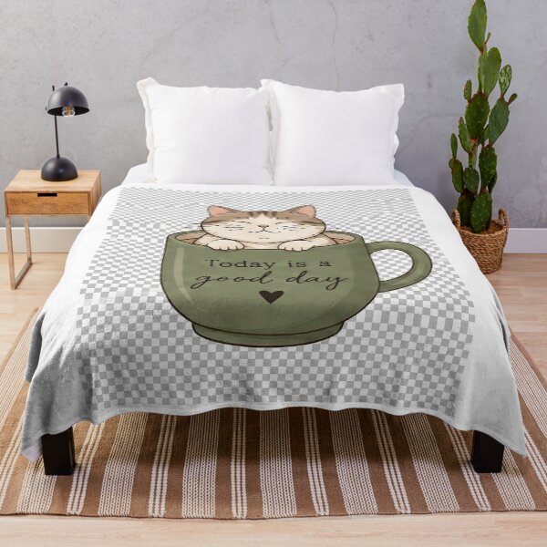 Item preview, Today Is a Good Day | Cute Cat in Coffee Mug | Kawaii Cat Lover Quote | Cozy Coffee Aesthetic Gift designed and sold by Sara-Ai.