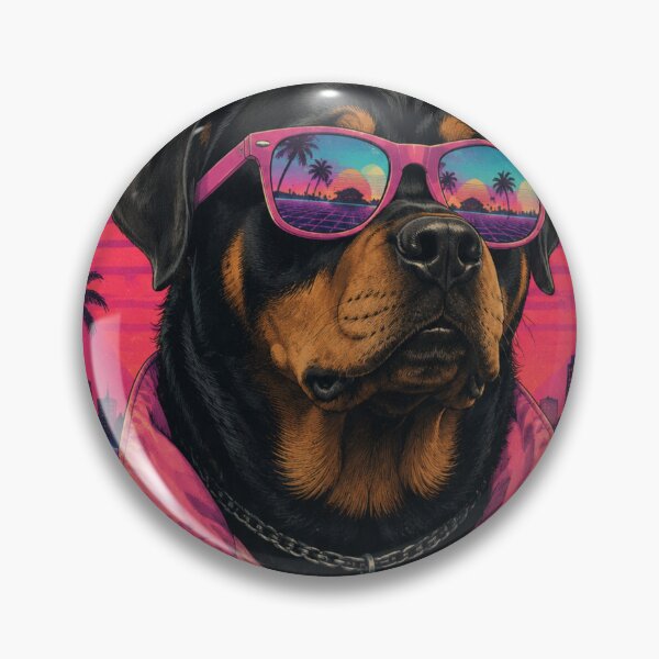 Item preview, Retro Rottweiler Vaporwave Shirt, Neon 80s Dog Art, Stay Cool Rottie, Funny Dog Lover Gift, Synthwave Pet Design designed and sold by LuxeBuzz.
