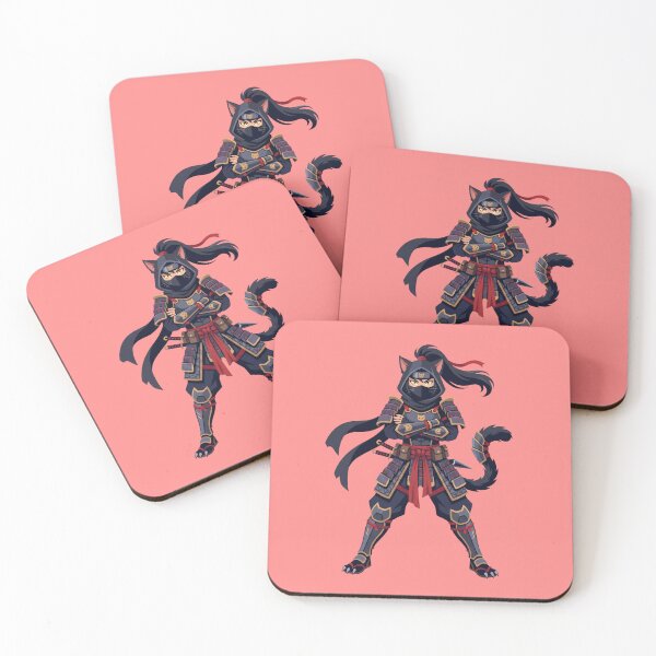 Aperçu de l'œuvre Ninja Cat Kawaii Guerrier créée et vendue par blindninja.