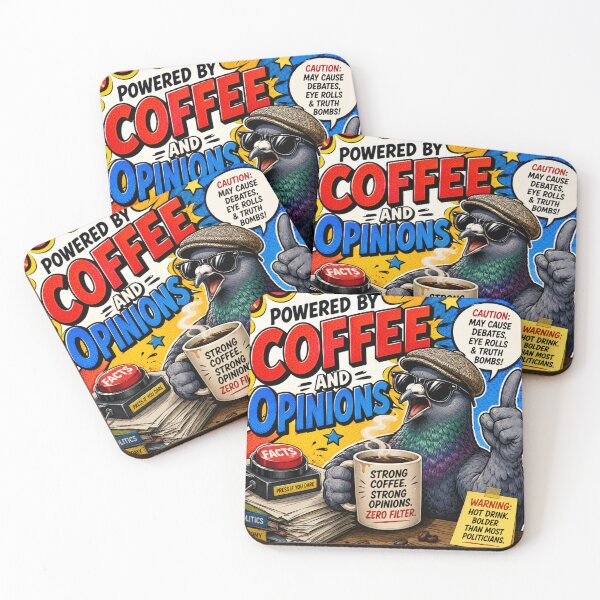 Item preview, Powered By Coffee and Opinions  designed and sold by AllThatIsWelsh.