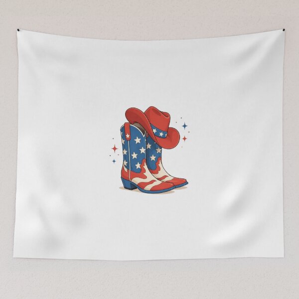 Item preview, Patriotic Cowboy Boots and Hat | American Western Fourth of July Design designed and sold by AveniaOficial.
