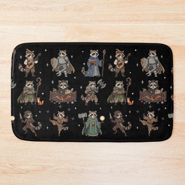 Item preview, DND RACCOONS, Dungeons and Dragons characters, RPG retro cartoon style designed and sold by DungeonAtelier.