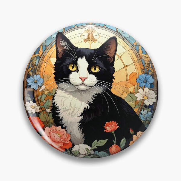 Item preview, Klimt Cat in Flower Garden designed and sold by Vicky Brago-Mitchell®.
