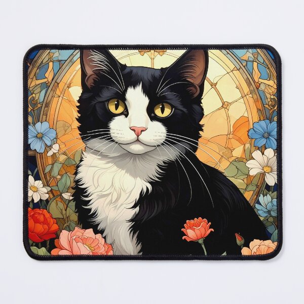 Item preview, Klimt Cat in Flower Garden designed and sold by Vicky Brago-Mitchell®.