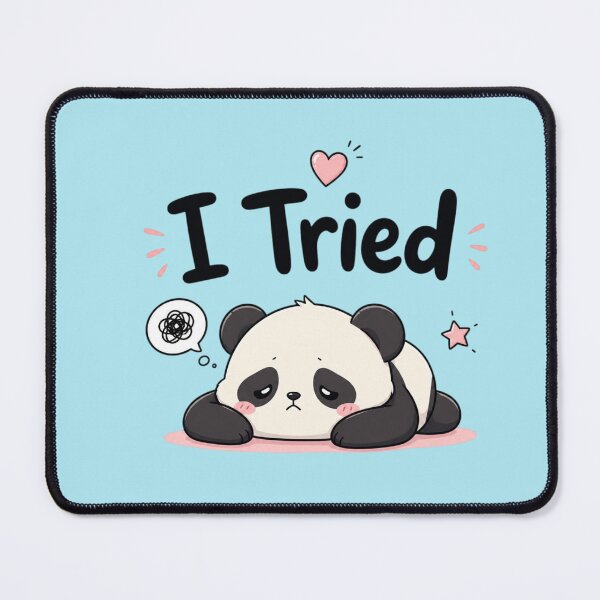Item preview, I Tried Cute Panda Kawaii Quote | Funny Introvert Aesthetic Sticker Design designed and sold by Sanika arts .