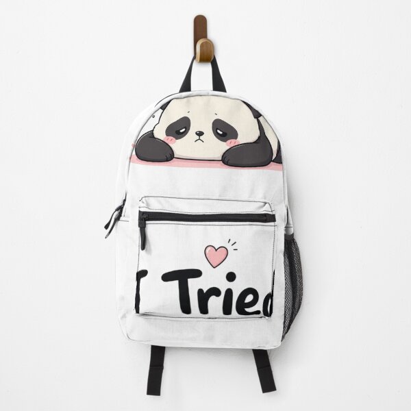 Item preview, I Tried Cute Panda Kawaii Quote | Funny Introvert Aesthetic Sticker Design designed and sold by Sanika arts .