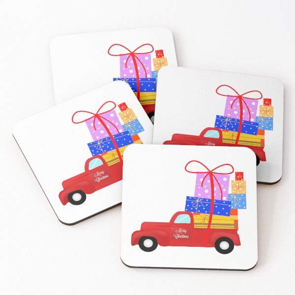 Item preview, Red Christmas Truck with Gifts - Merry Christmas Pickup Delivery designed and sold by YourHue.