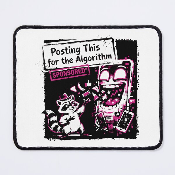 Item preview, Posting This for the Algorithm | Funny Raccoon Meme Social Media Art designed and sold by XYZ LAB by Jesuperman.