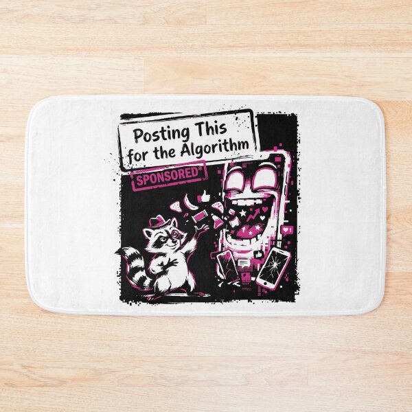Item preview, Posting This for the Algorithm | Funny Raccoon Meme Social Media Art designed and sold by XYZ LAB by Jesuperman.
