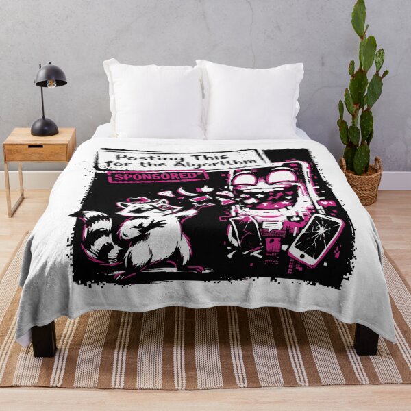 Item preview, Posting This for the Algorithm | Funny Raccoon Meme Social Media Art designed and sold by XYZ LAB by Jesuperman.