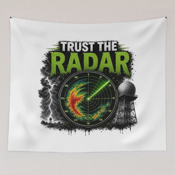 Item preview, Trust the Radar – Weather Radar Storm Graphic designed and sold by SimplyArtLab.