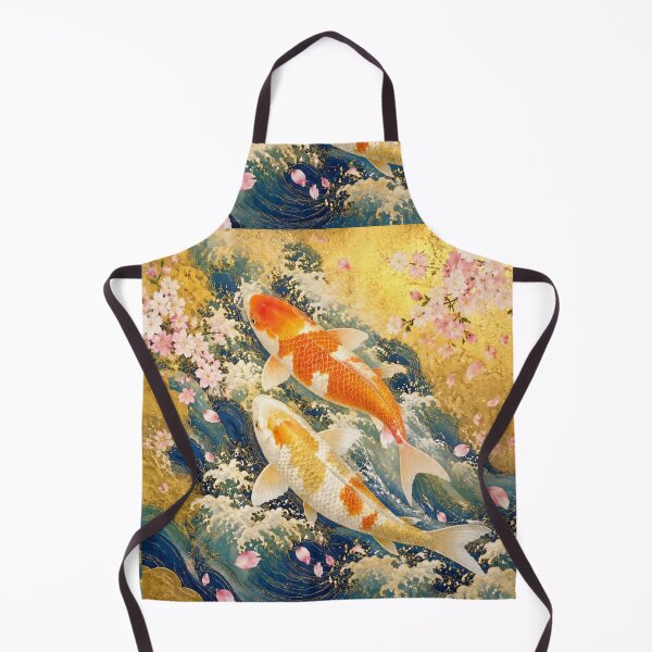 Item preview, Golden Koi Fish and Cherry Blossoms - Traditional Japanese Art designed and sold by Natalia-Vlad.