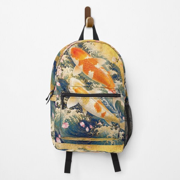 Item preview, Golden Koi Fish and Cherry Blossoms - Traditional Japanese Art designed and sold by Natalia-Vlad.