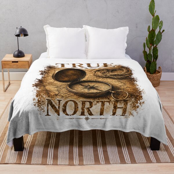 Aperçu de l'œuvre True North – Boussole au design vintage créée et vendue par SimplyArtLab.