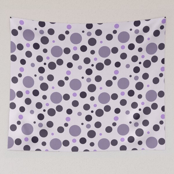 Aperçu de l'œuvre Motif minimaliste à pois violets | Fond géométrique moderne couleur lavande créée et vendue par ViviNyks.