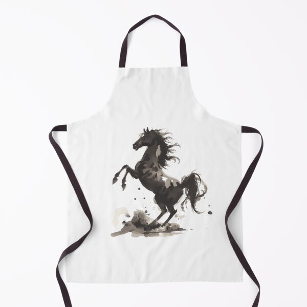 Item preview, Majestic Rearing Black Horse Watercolor Art designed and sold by ByKayaPrints.