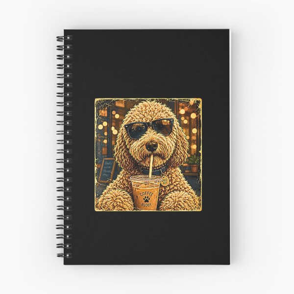 Item preview, Funny Goldendoodle Drinking Iced Coffee Dog with Sunglasses designed and sold by Rahamkshop.